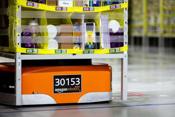 <p>Amazon has been at the forefront of warehouse automation deployment, but many supply chain businesses can benefit from robotic technologies, according to Frost & Sullivan. (Photo: Amazon)</p>