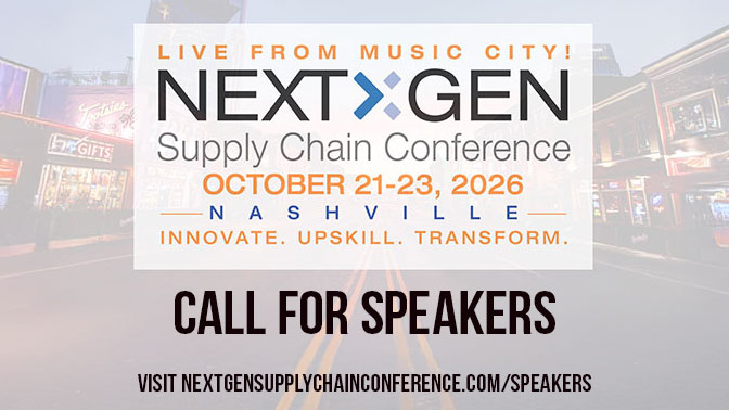The 2026 NextGen Supply Chain Conference is now accepting speaker submissions for its practitioner-led event in Nashville, inviting supply chain leaders to share real-world case studies focused on AI, automation, workforce transformation, and measurable operational impact.
