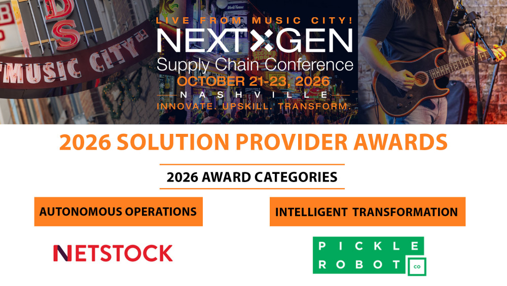 The NextGen Supply Chain Conference will showcase  award-winning technology companies Netstock and Pickle Robot, giving attendees the opportunity to hear directly from the innovators behind AI-powered planning, autonomous warehouse operations and collaborative robotics.