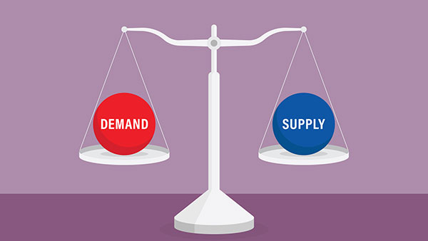 Supply chain planning needs to balance demand and supply—think of this as matching numerator and denominators so the fraction always equals 1. This sounds simple, but often can be difficult in practice.